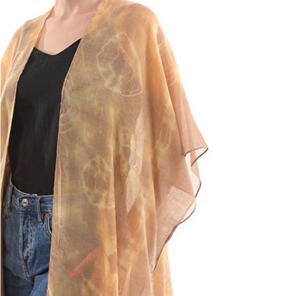 Fadivo New York Taupe Tye Dye Poncho Kimono - Picture 7 of 7